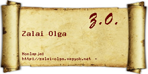 Zalai Olga névjegykártya